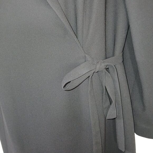 Vintage Mary McFadden Black Wrap Dress Blazer Long Sleeve Elegant Photos Sizing - Picture 6 of 16